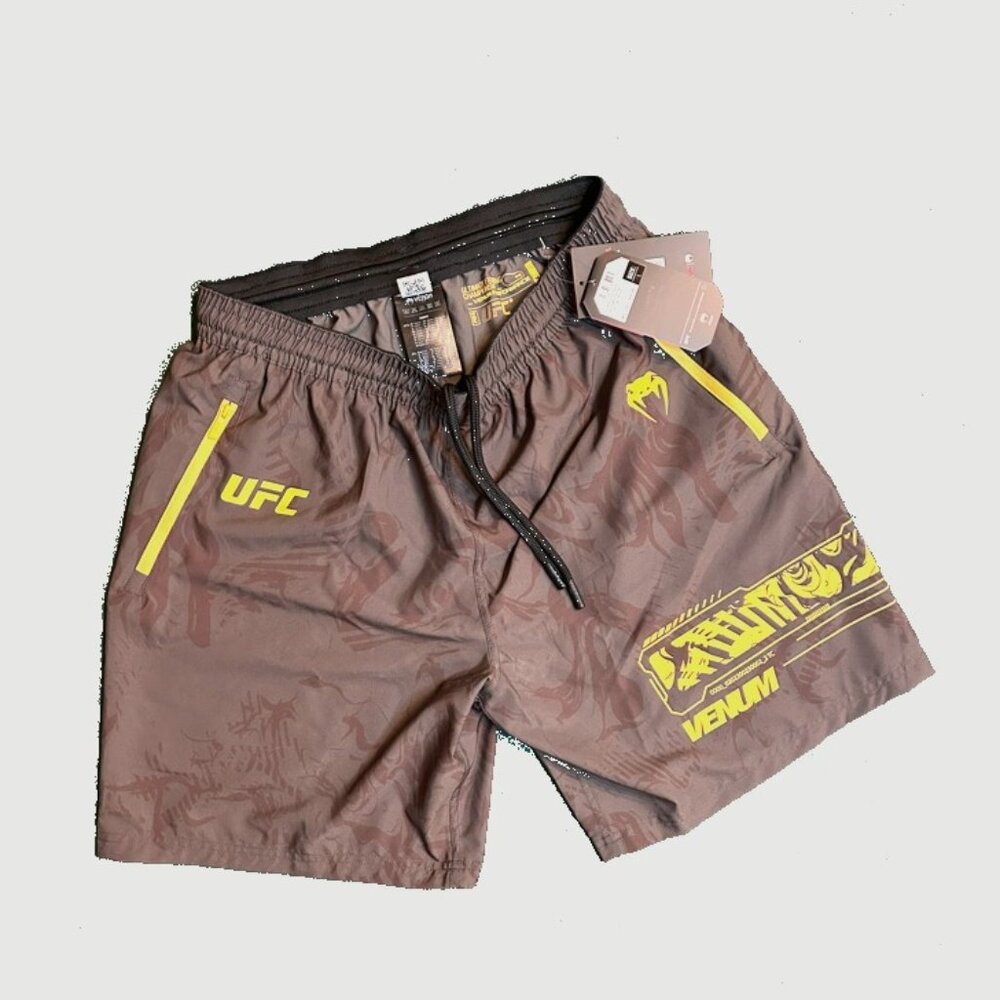 Venum UFC Fight Week Shorts - Brown/Gold - Size L - NWT